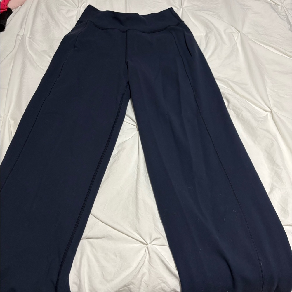 Lululemon Wide Leg Navy Women's Pants - Comfortable High Waist